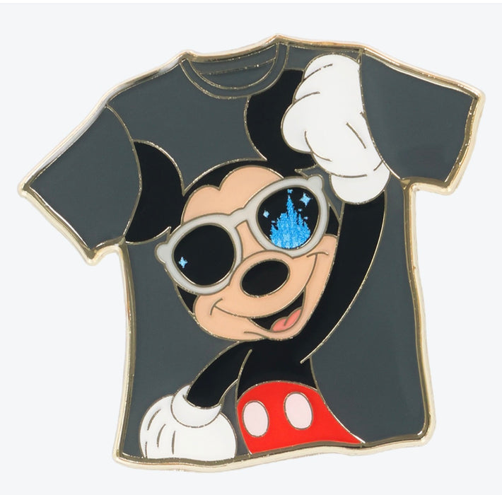 TDR - Mickey & Friends with Sunglasses x Mickey Mouse Shirt Shaped Pin Badge (Release Date: Mar 5, 2026)