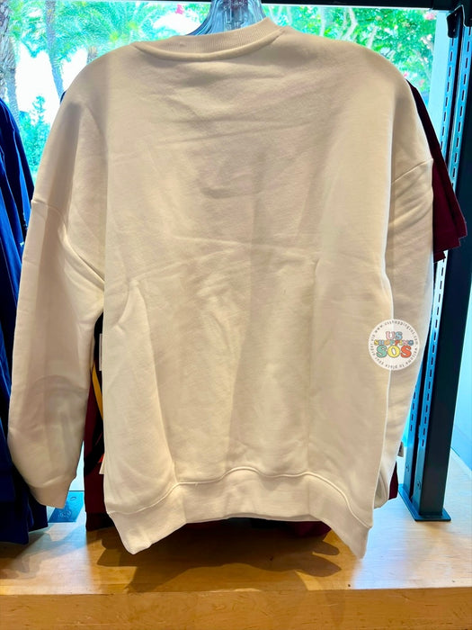 DLR/WDW - Aladdin 2026 - Aladdin, Jasmine, Genie & Jafar Park Logo White Sweatshirt Pullover (Adult)