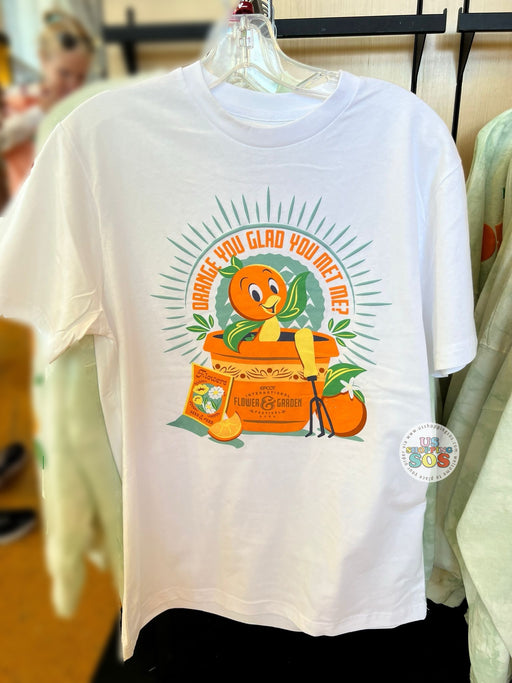 WDW - EPCOT International Flower & Garden Festival 2024 - Orange Bird “Orange You Glad You Met Me?” White T-shirt (Adult)
