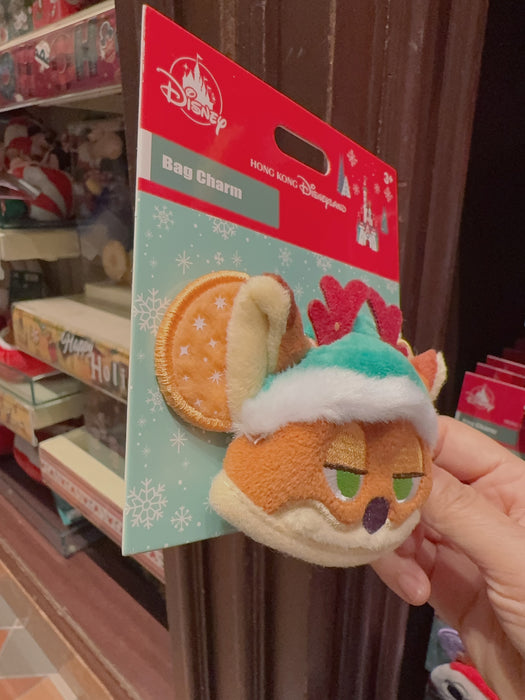 HKDL - 2025 Christmas Mickey & Friends x Nick Wilde SouvenEAR Mini Party Hat Keychain/Bag Charm