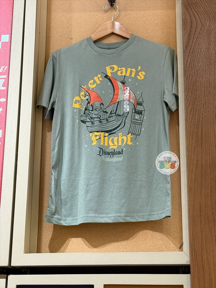 DLR/WDW - Disneyland Attraction Peter Pan’s Flight Olive Graphic Tee (Adult)
