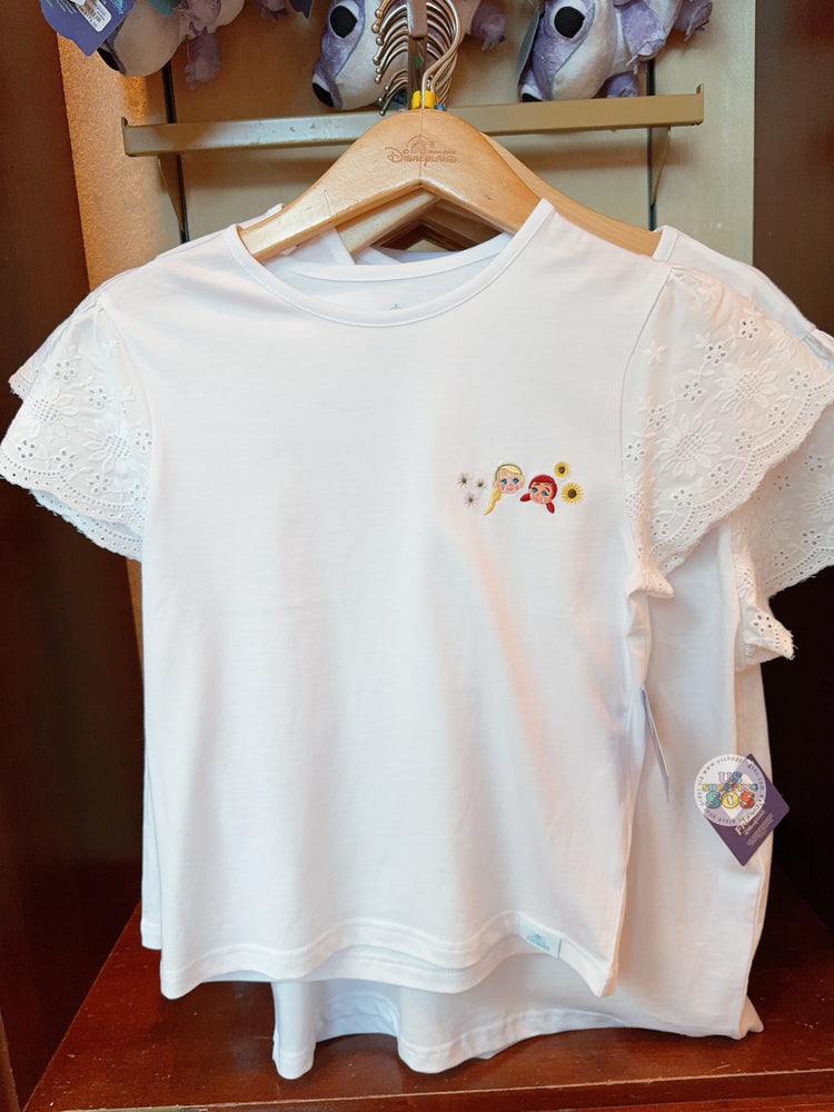 HKDL - World of Frozen 2025 Summer Collection x Elsa, Anna & Olaf T Shirt with Flowers Lace for Adults
