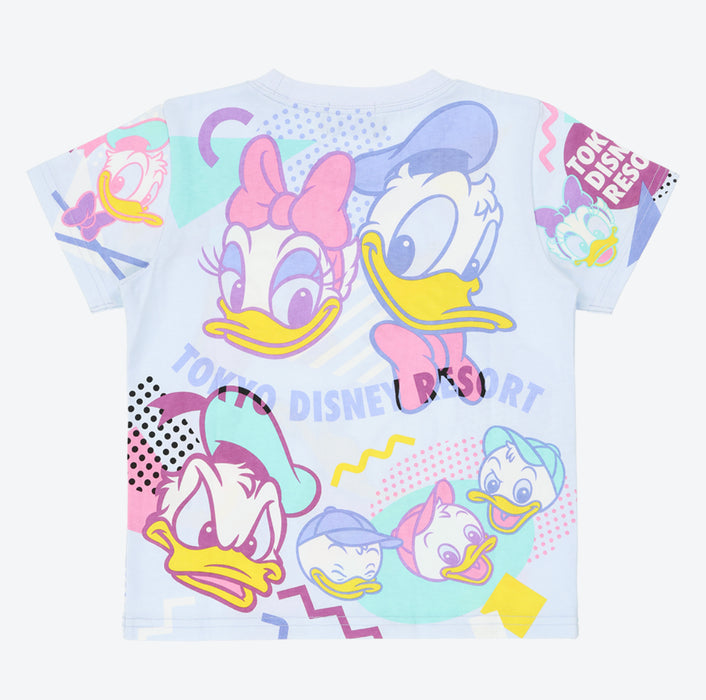 TDR - Donald & Daisy Duck All Over Print Colorful & Retro T Shirt For Kids (Release Date: Apr 17, 2025)
