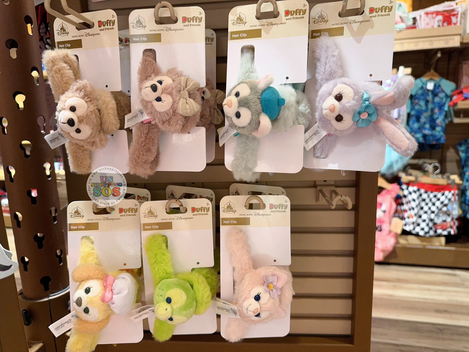 HKDL - Duffy & Friends x Gelatoni Hair Clips Claw with Chain & Bow