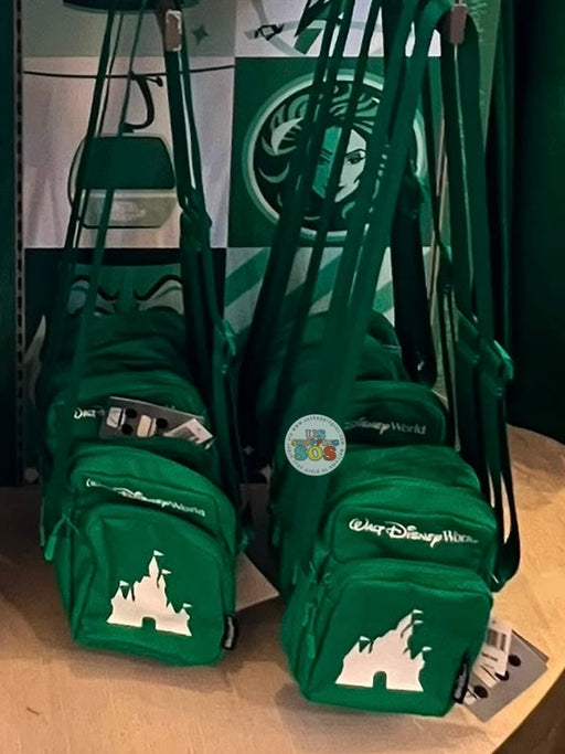 DLR/WDW - Logo Mania 2026 The Tiki Tiki Tiki Room - Emerald Green Park Logo Headband Friendly Crossbody Bag