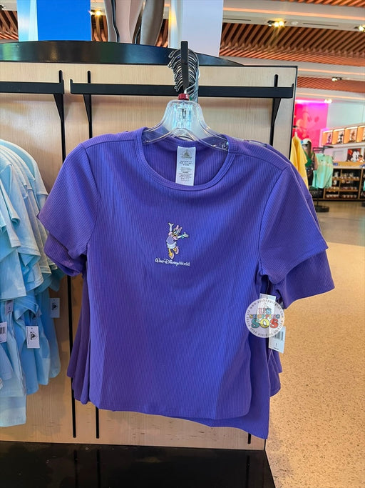 DLR/WDW - Classic Donald Park Logo Embodied Purple Top (Adult)