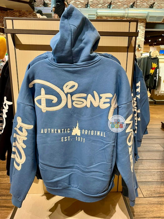DLR/WDW - Park Logo Authentic Castle Original Cornflower Blue Zip Hoodie Jacket (Adult)