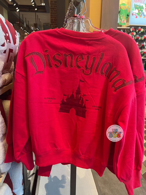 DLR - “D” & “Disneyland” Castle Back Red Pullover (Adult)