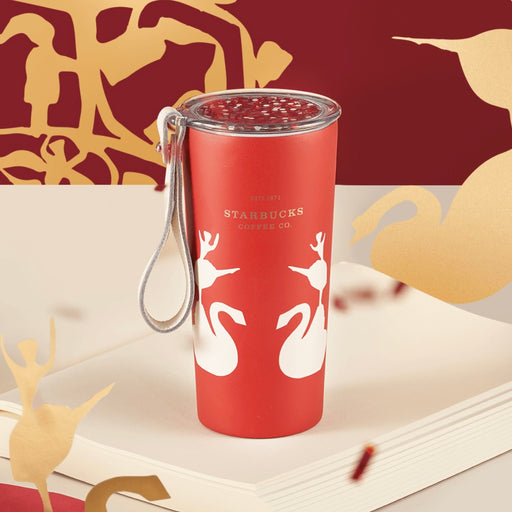 Starbucks China - Andersen's Fairy Tales Silhouette 2023 - 3. Balletina & the Wild Swans Red Stainless Steel ToGo Cup 355ml