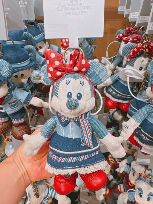 SHDL - 2026 Mickey and Friends Denim City Walk Collection x Minnie Mouse Plush Keychain