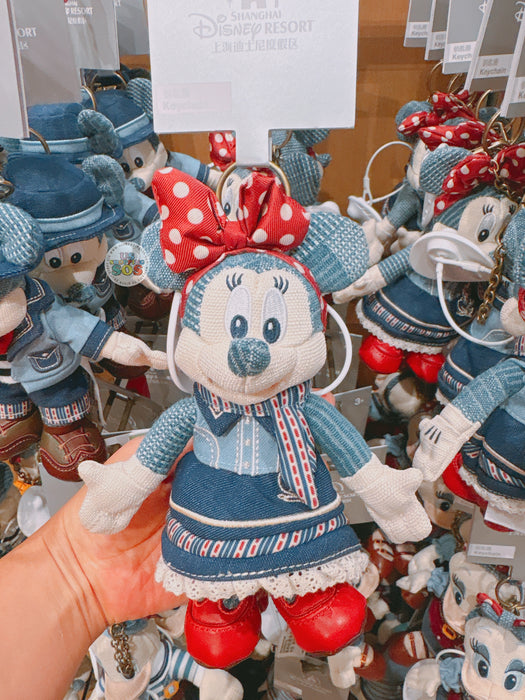 SHDL - 2026 Mickey and Friends Denim City Walk Collection x Minnie Mouse Plush Keychain
