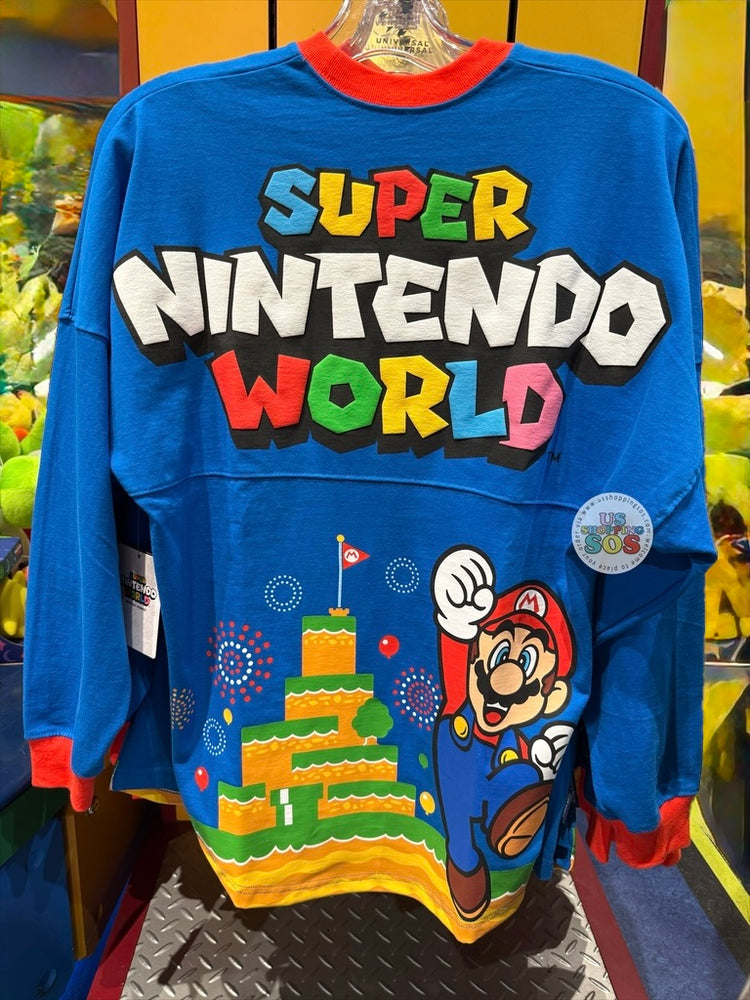 Universal Studios - Super Nintendo World - Spirit Jersey Mario Blue Pullover (Adult)