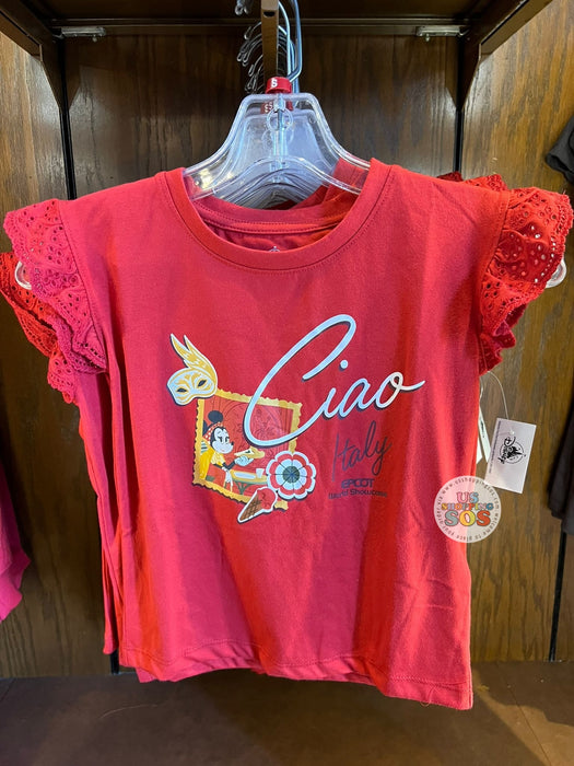 WDW - Epcot World Showcase Italy - Minnie Me Time 2025 - Minnie Tea Time Red T-shirt (Kids)