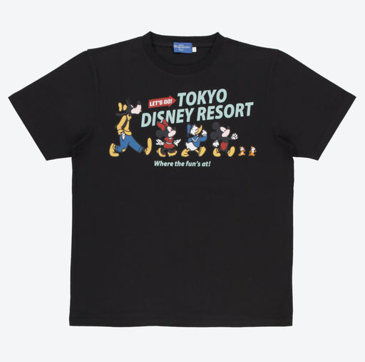 TDR - "Let's go to Tokyo Disney Resort" Collection x Mickey & Friends T Shirt for Adults Color: Black (Release Date: April 25)