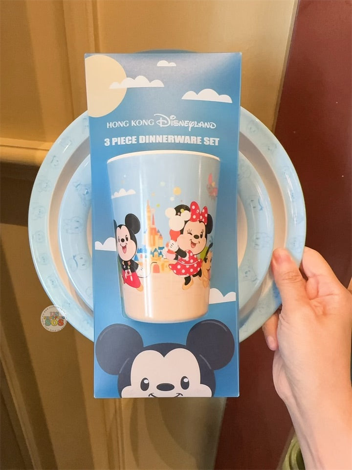 HKDL - Happy Days in Hong Kong Disneyland x Mickey & Friends 3 Piece Dinnerware Set