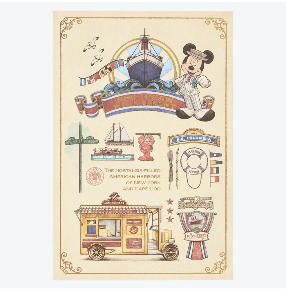 TDR - Tokyo DisneySea 25th Anniversary "The Jubilee Journey" x Mickey Mouse "American Waterfront" Post Card (Release Date: May 25, 2026)