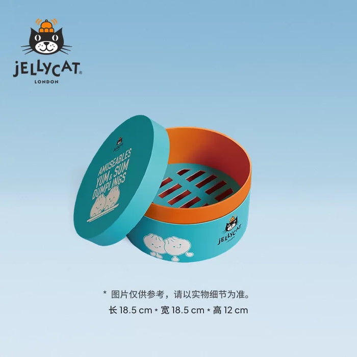 Jellycat China Exclusive x "The Yum & Sum Dumplings" Xiao Long Bao Plush Toy (Includes a Paper Steamed Basket)