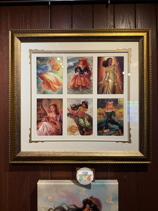 DLR/WDW - Disney Arts 2026 - Disney Princess Portrait Custom Frame Postcard Set by Dylan Bonner