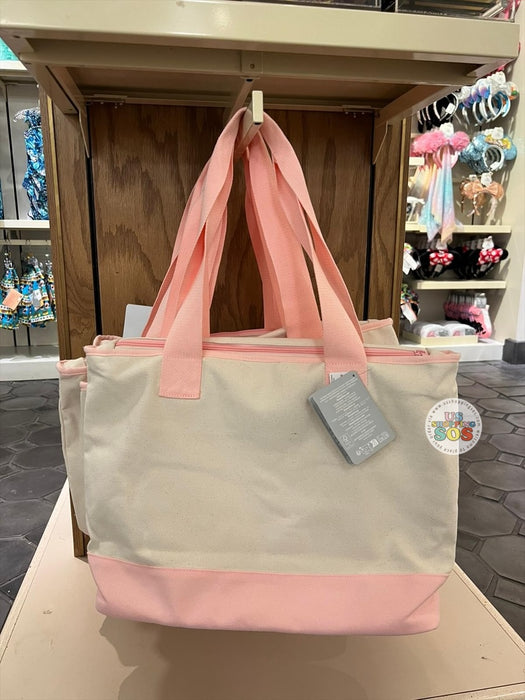 DLR/WDW - Sweetheart Moment 2026 - Mickey & Minnie Park Logo Pink Canvas Tote