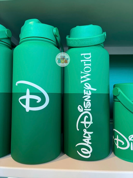 DLR/WDW - Logo Mania 2026 The Tiki Tiki Tiki Room - Emerald Green Park Logo Stainless Steel Water Bottle 1L