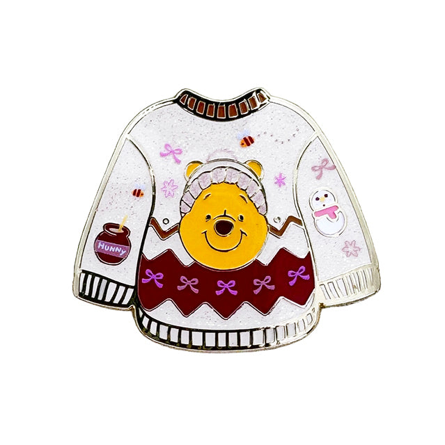 HKDL - 2026 Winnie the Pooh Winter Woolies x Sweater Shaped Pin Badge