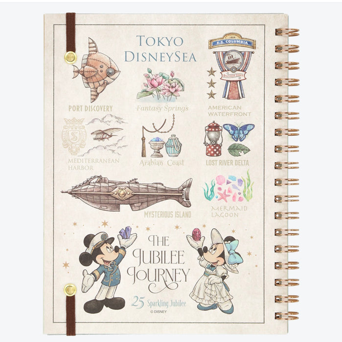 TDR - Tokyo DisneySea 25th Anniversary "The Jubilee Journey" x Mickey & Minnie Mouse Notebook (Release Date: May 25, 2026)