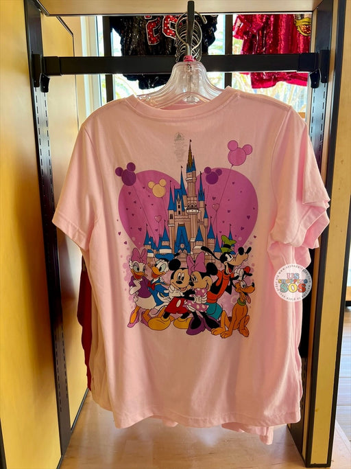 DLR/WDW - Mickey & Friends Mickey Icon Balloon Park Logo Pink T-shirt (Adult)