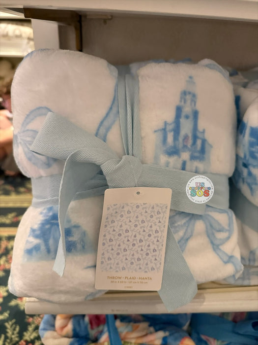 DLR/WDW - 2026 Castle & Bow All-Over-Print Fleece Throw Blanket 50” x 60”