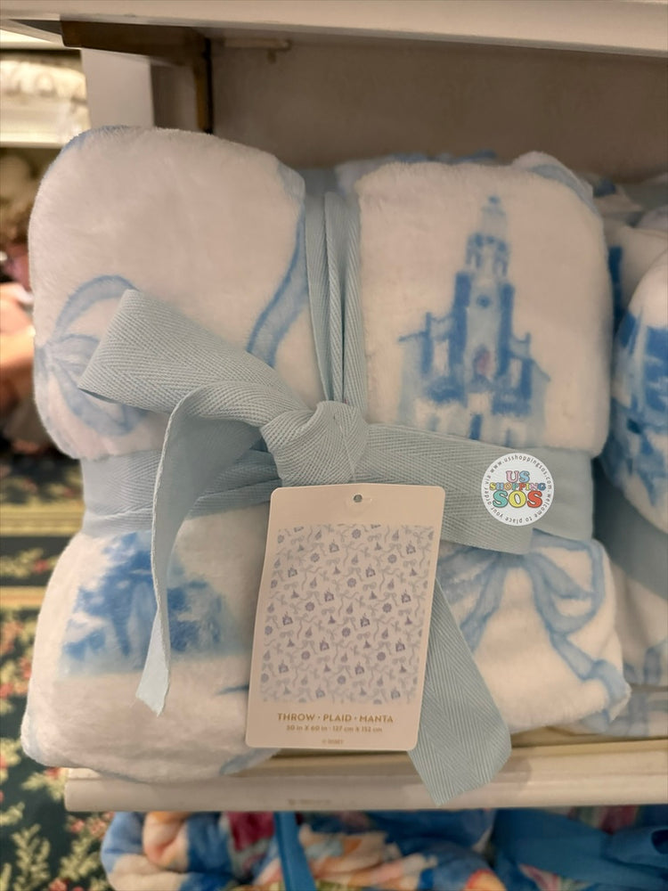 DLR/WDW - 2026 Castle & Bow All-Over-Print Fleece Throw Blanket 50” x 60”