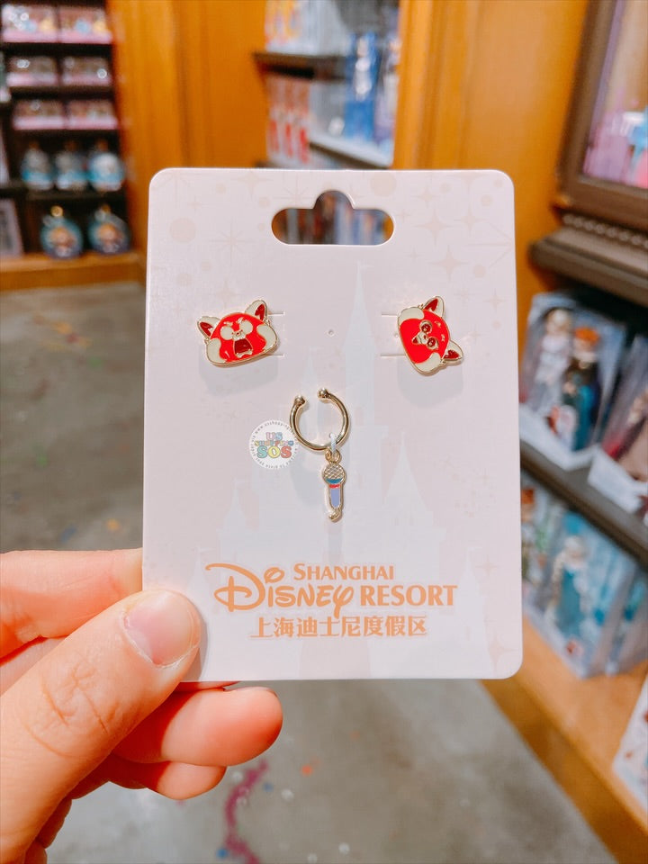SHDL - Turning Red Panda Earrings & Ear Cuff Set