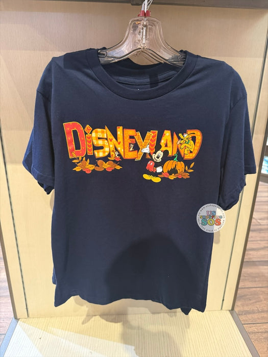DLR/WDW - Halloween 2026 - Mickey & Friends Fall Vibes Park Logo Black Graphic Tee (Adult)