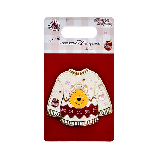 HKDL - 2026 Winnie the Pooh Winter Woolies x Sweater Shaped Pin Badge