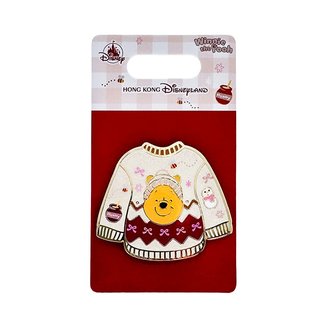 HKDL - 2026 Winnie the Pooh Winter Woolies x Sweater Shaped Pin Badge