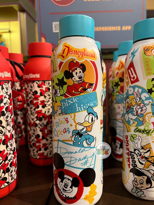 DLR/WDW - Disney Vintage Collage Stainless Steel Bottle