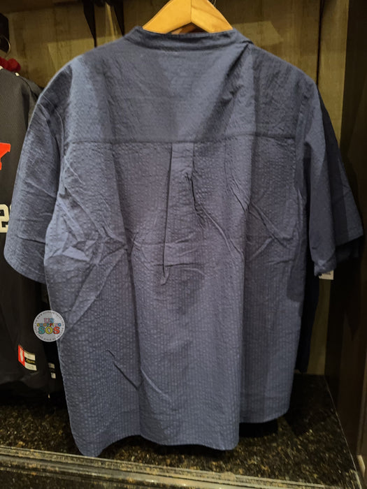 HKDL - Mickey Mouse "Hong Kong Disneyland EST. 2005" Indigo Button Up Shirt Color: Navy (Adults)