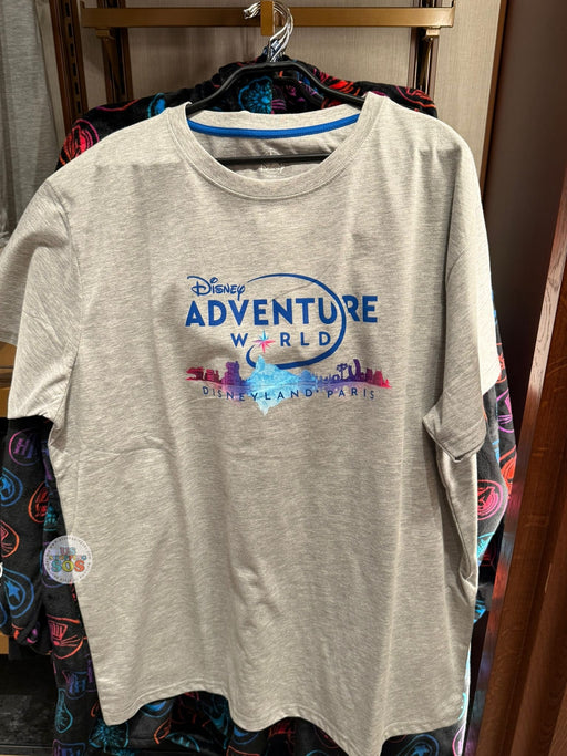 DLP - 2026 Disneyland Paris Disney Adventure World T Shirt for Adults Color: Grey