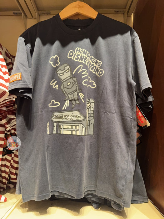 HKDL -  2026 Iron Man Collection x ‘Hong Kong Disneyland’ Wordings "Stark Expo" T Shirt for Adults