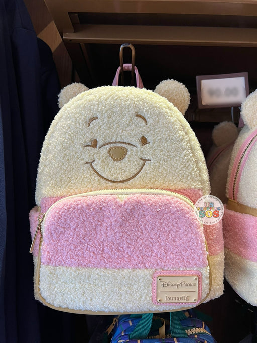 DLR/WDW - Winnie the Pooh - Loungefly Pooh Pastel Fuzzy Chenille Backpack