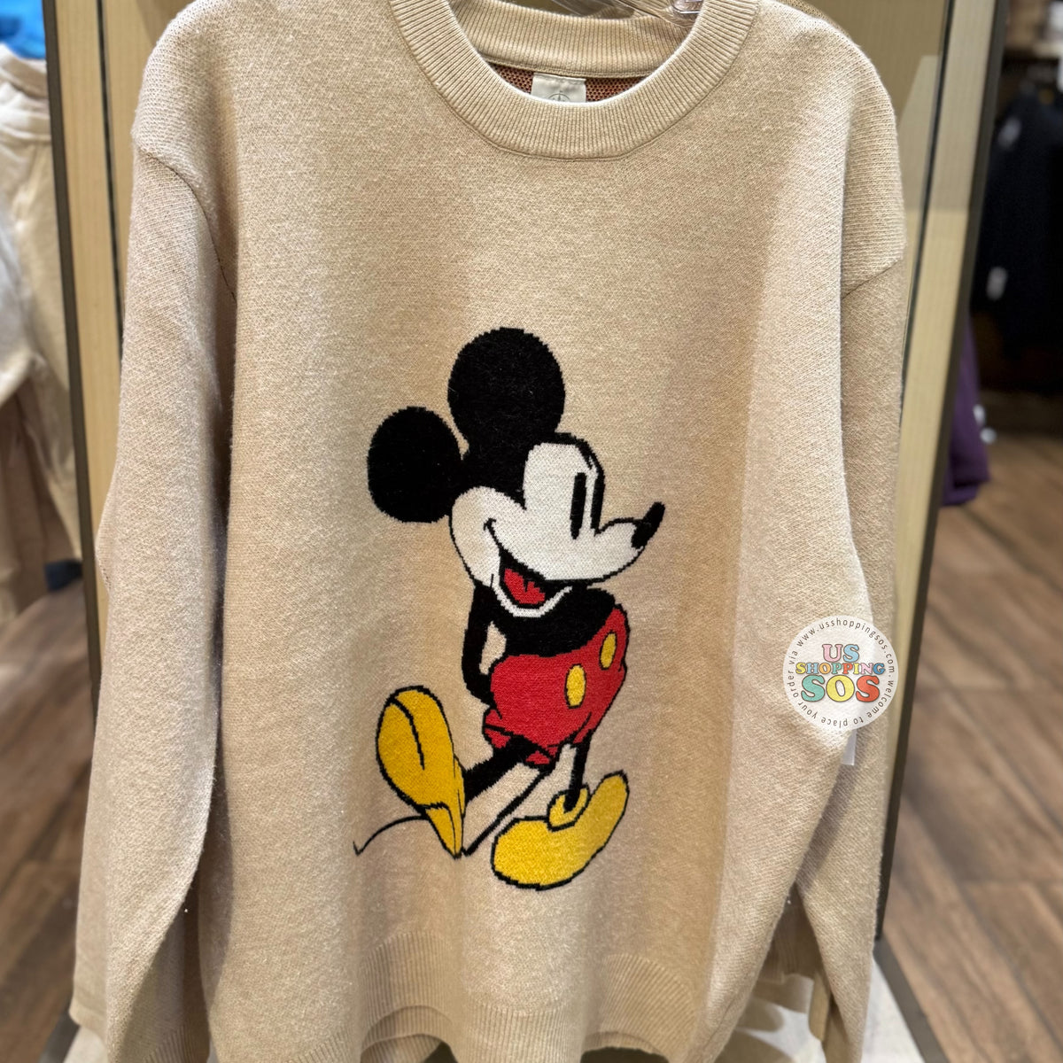 DLR/WDW - Classic Mickey Knitted Oatmeal Sweater (Adult