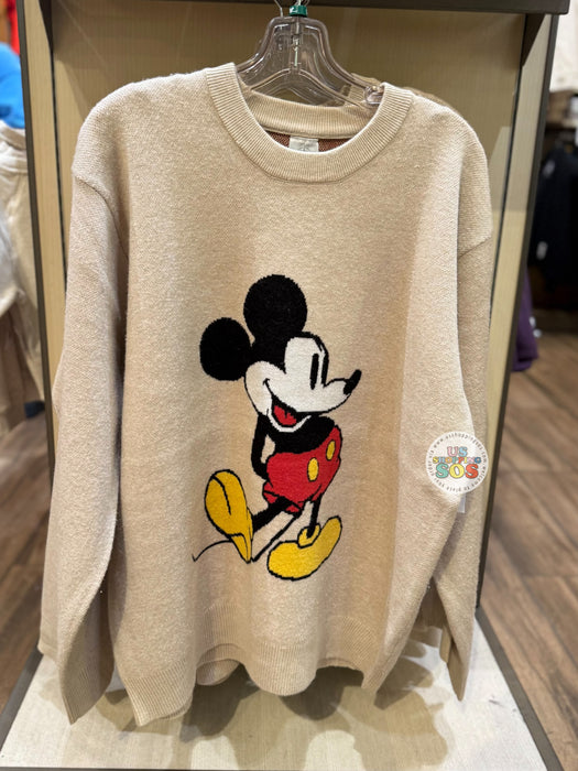 DLR/WDW - Classic Mickey Knitted Oatmeal Sweater (Adult)