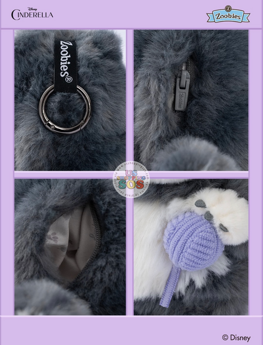 China Exclusive Zoobies x Cinderella Lucifer ‘Saying Hi’ Plush Keychain & Pouch