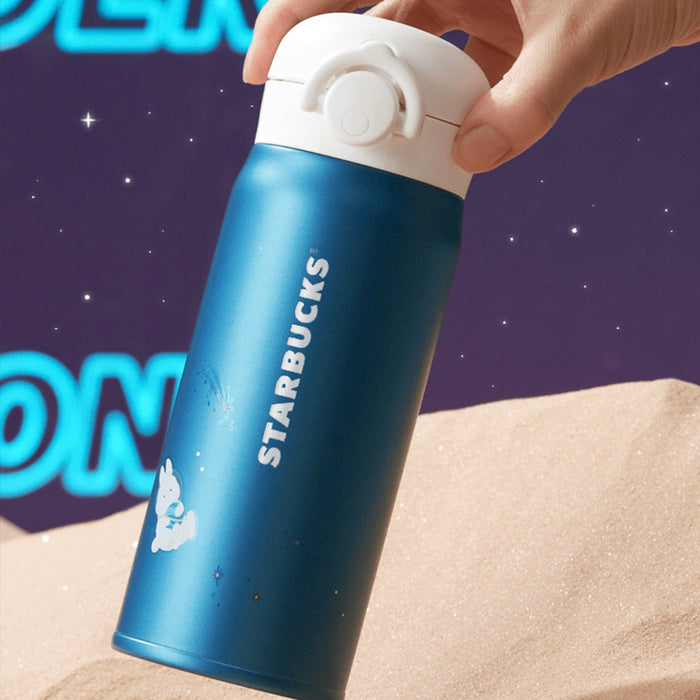 Starbucks China - Reunion Under the Moon 2024 - 9S. Thermos Astronaut Bunny Stainless Steel Handy Bottle 400ml