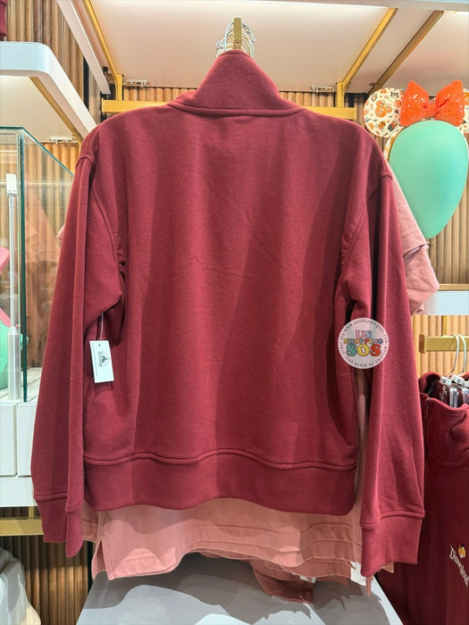 DLR/WDW - Fall Season 2026 - Candy Corn Park Logo Red Maple Half-Zip Pullover (Adult)