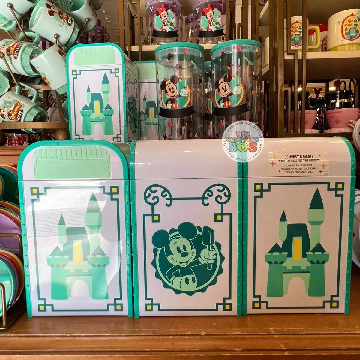 Disney Trash Container - Mickey Mouse Mousewares 2025 Disney Parks Mousewares Mickey Mouse Trash Can Container Cookie Jar New main image 2