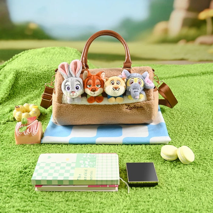 China Exclusive- Zootopia Fluffy Barrel 2 Ways Bag