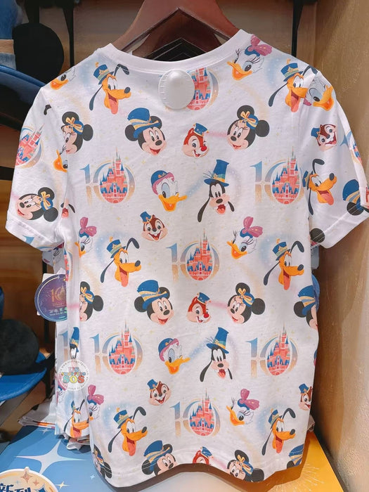 SHDL - 2026 Mickey & Friends 10th Birthday Celebration Collection x Mickey & Friends All Over Print  T Shirt for Adults