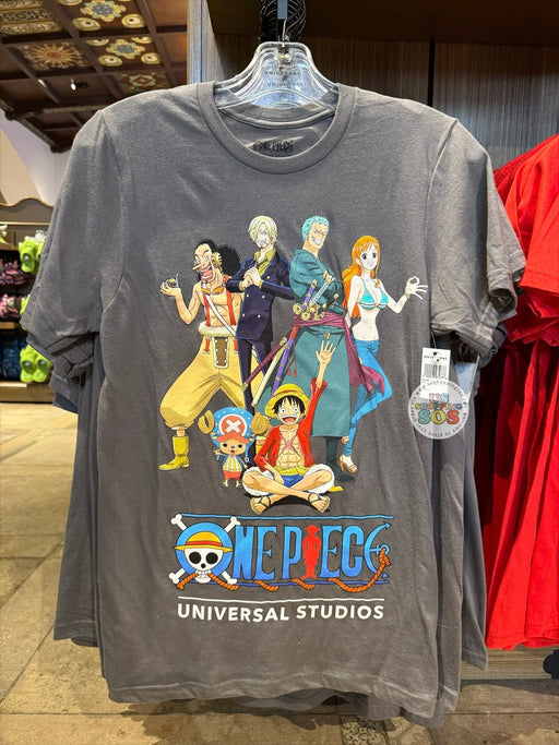 Universal Studios - Universal FanFest Nights 2026 - One Piece All Characters Charcoal T-shirt (Adult)