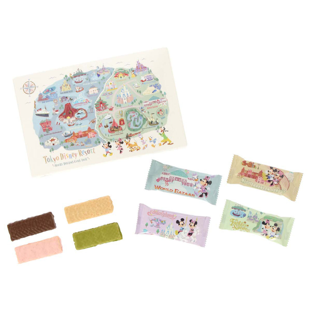 TDR - Tokyo Disney Resort "Park Map Motif" Collection - Chocolate Covered Wafers (Release Date: July 11, 2024)