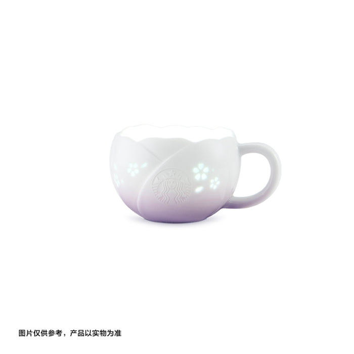 Starbucks China - Twilight Sakura 2026 - 3S. Cherry Blossom Jingdezhen Linglong Craft Porcelain Mug & Saucer Set 320ml