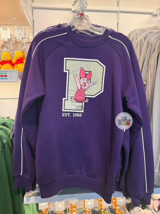 DLR/WDW - Winnie the Pooh & Friends - Piglet Initial Purple Fleece Pullover (Adult)